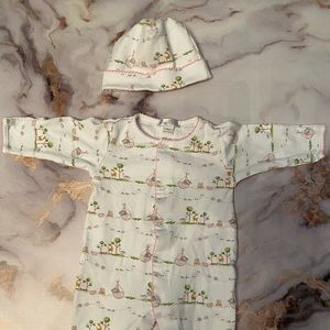 NB Kissy Kissy onesie with hat.